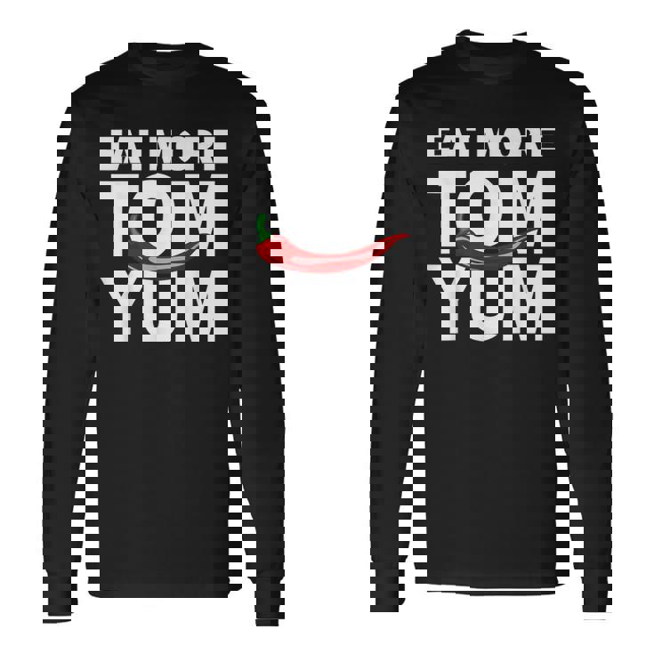 トムヤムクン スパイシーなタイ料理をもっと食べる 唐辛子 タイ 東南アジア プーケット ギフト バンコク お土産 長袖Tシャツ