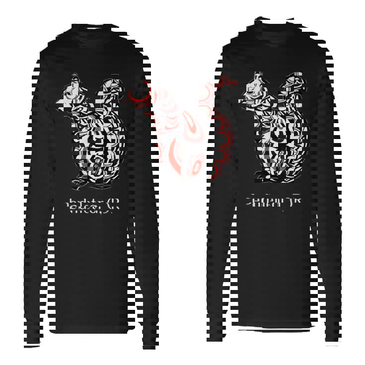 トライバル リス ペンドルトン オレゴン Pnw ネイティブアメリカン 長袖Tシャツ