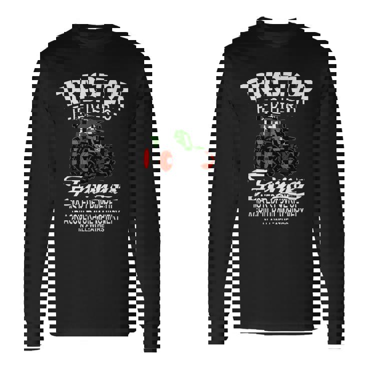 トラクター、トラクター、トラクター、農業 長袖Tシャツ