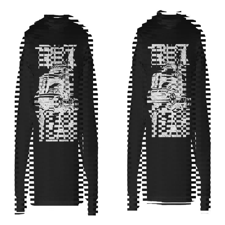 トラッカー 18輪トラック イェーピンク 長袖Tシャツ