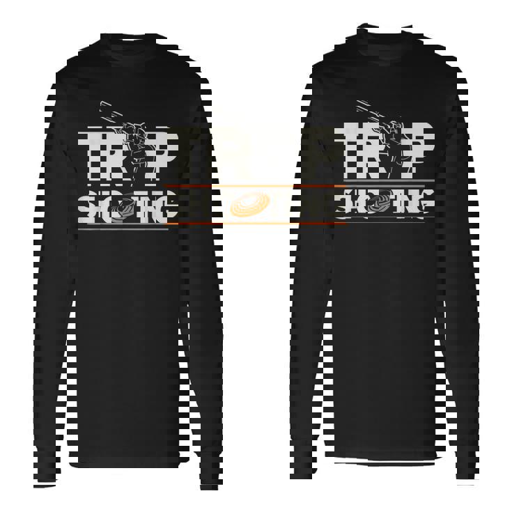 トラップ射撃 ピジョン ショットガン からのプル トラップ クレー射撃 長袖Tシャツ ギフトのアイデア