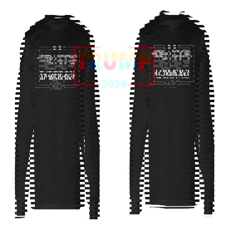 トランプ 2024 アメリカを取り戻す トランプ大統領 長袖Tシャツ