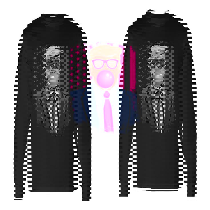 トランプ バブルガム アメリカ国旗 アメリカ トランプ 長袖Tシャツ