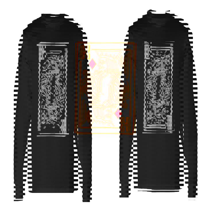 トランプ レトロ ダイヤモンド キング 長袖Tシャツ