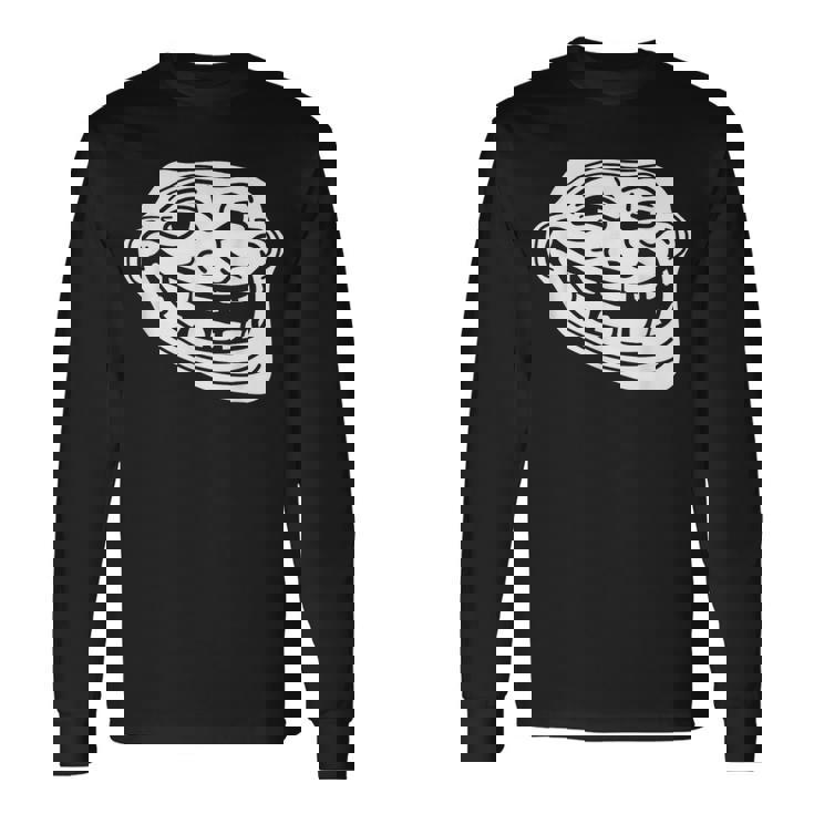 トロール フェイス ミーム ファニー ダンク ミーム トロールフェイス 長袖Tシャツ