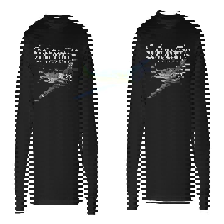 ドイツ ウォーバード I フォッケウルフ Fw 190 I Ww2 エアクラフト 長袖Tシャツ