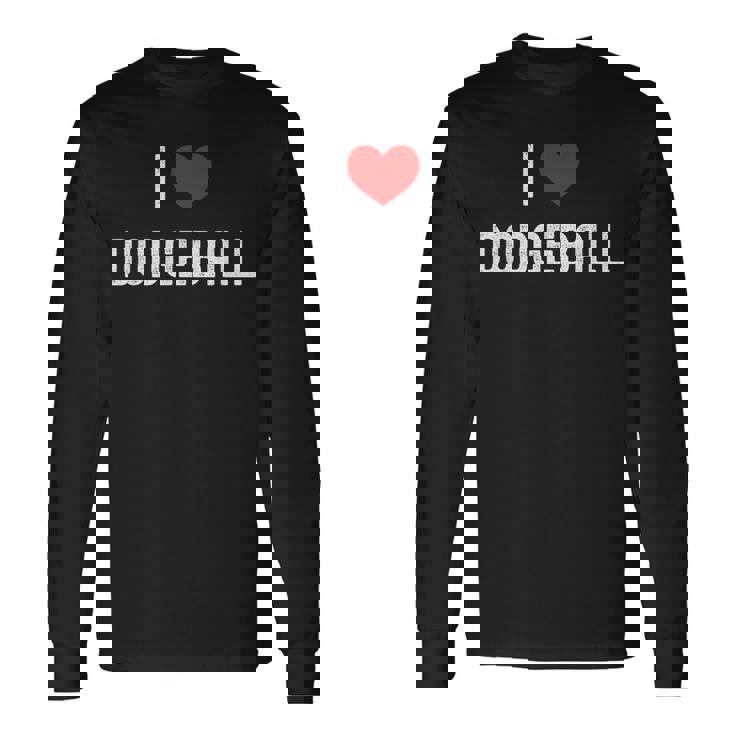 ドッジボール スポーツが大好き 面白いドッジボール愛好家 長袖Tシャツ