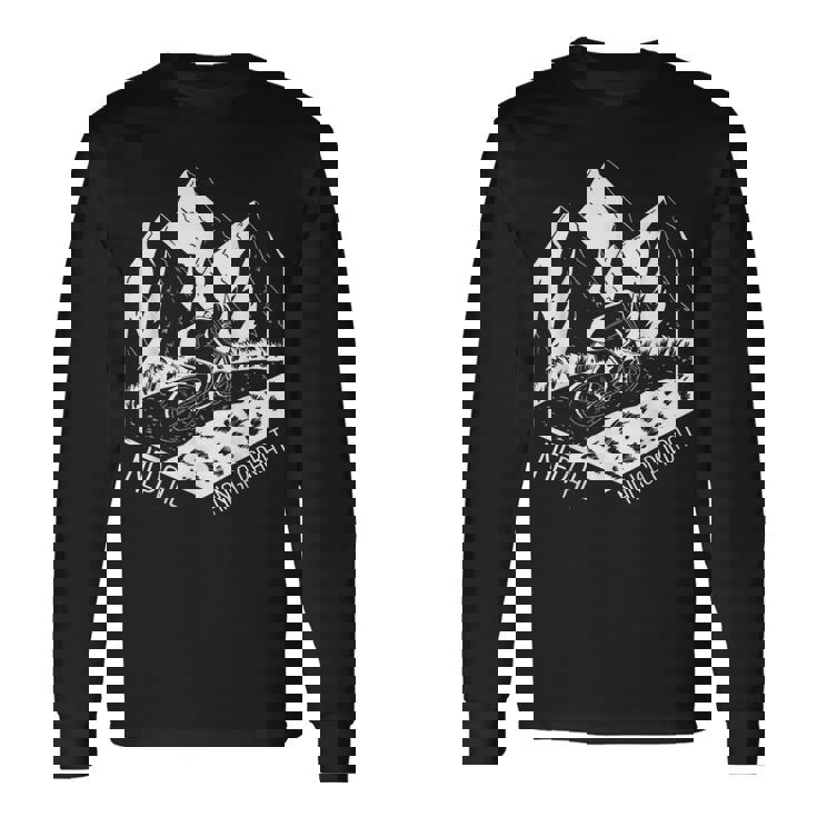 ナンガ パルバット トレイル マウンテンバイク ネイチャー ハイキング ネパール ツーリスト 長袖Tシャツ ギフトのアイデア