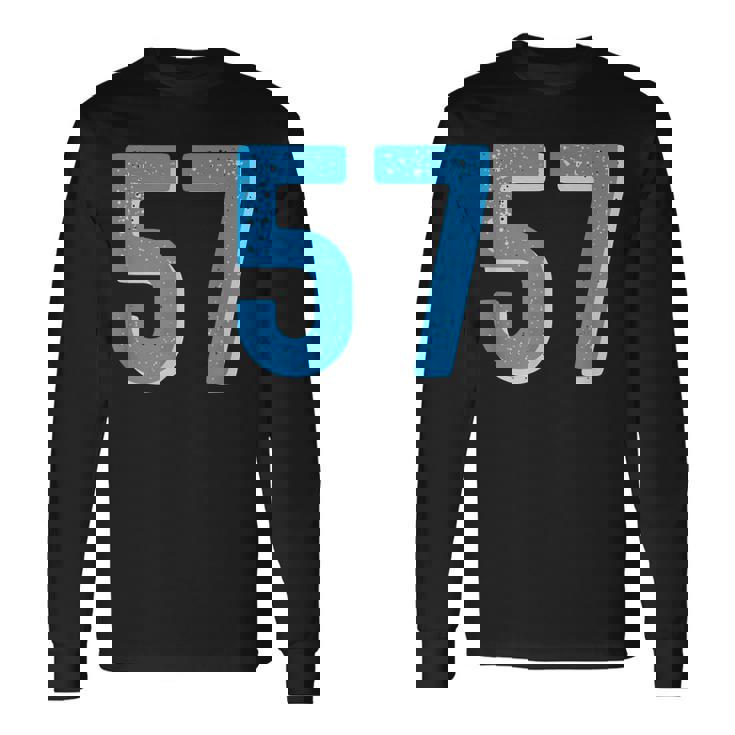 ナンバー 57 スポーツブルーナンバー 長袖Tシャツ