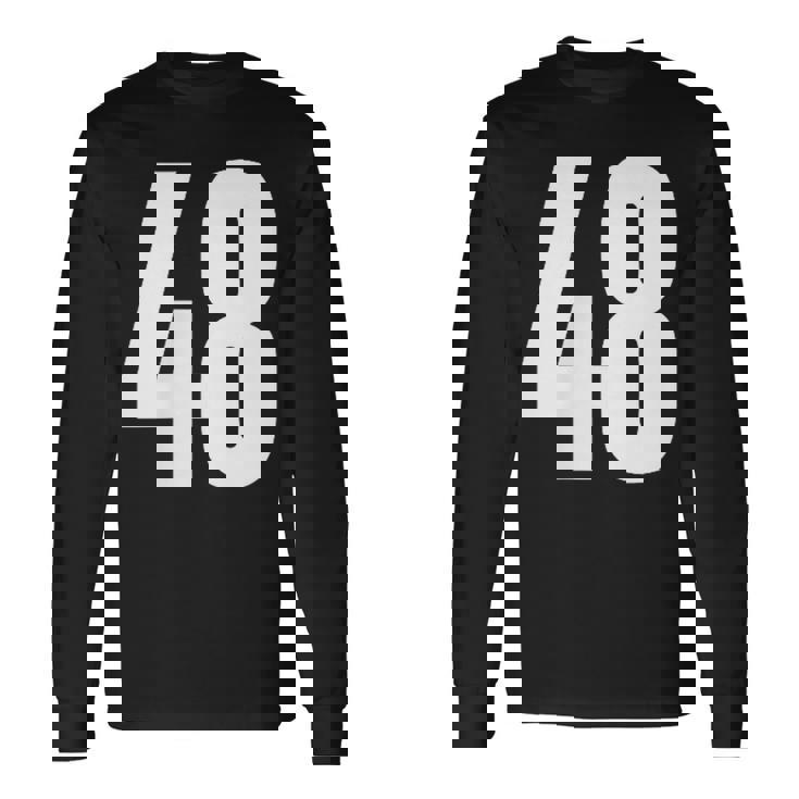 ナンバーフォーティーエイト 48 スポーツチーム制服 誕生日 48 長袖Tシャツ