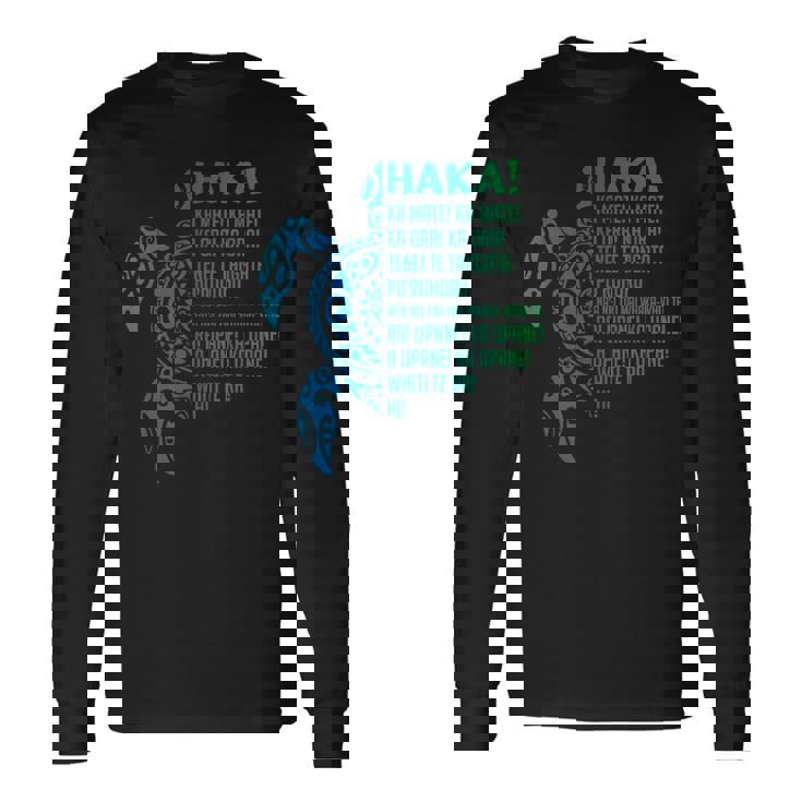 ニュージーランド ハカ カ メイト ソング タートル ラグビー マオリ 長袖Tシャツ