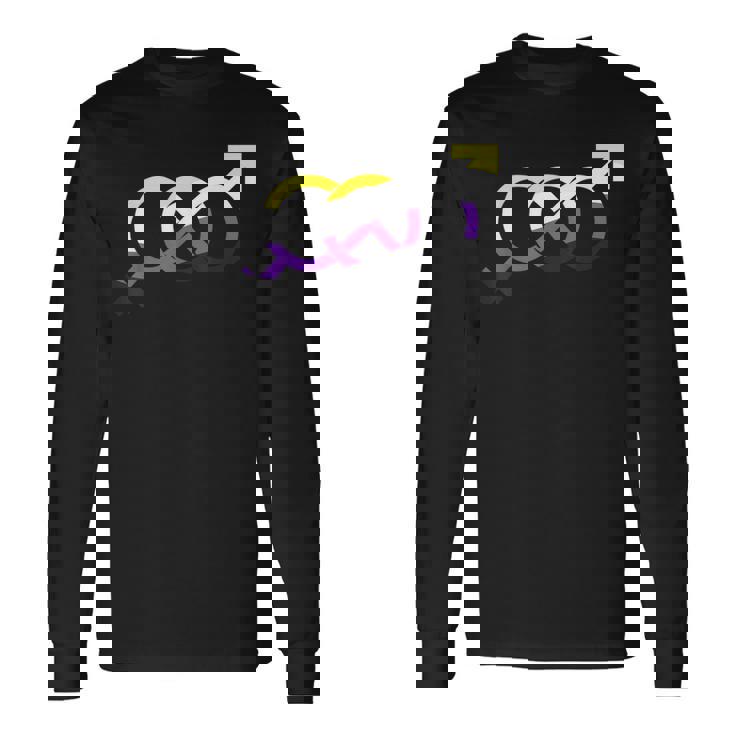 ノンバイナリー・プライド無限大 長袖Tシャツ