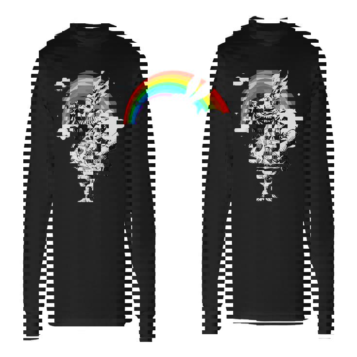 ハロウィーン 白いウサギ 不思議の国のアリス 長袖Tシャツ