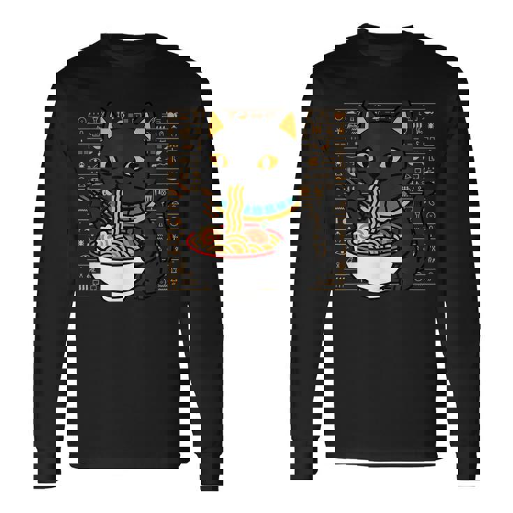 バストキャット ラーメン エジプト エジプト神話 女神バステット 長袖Tシャツ