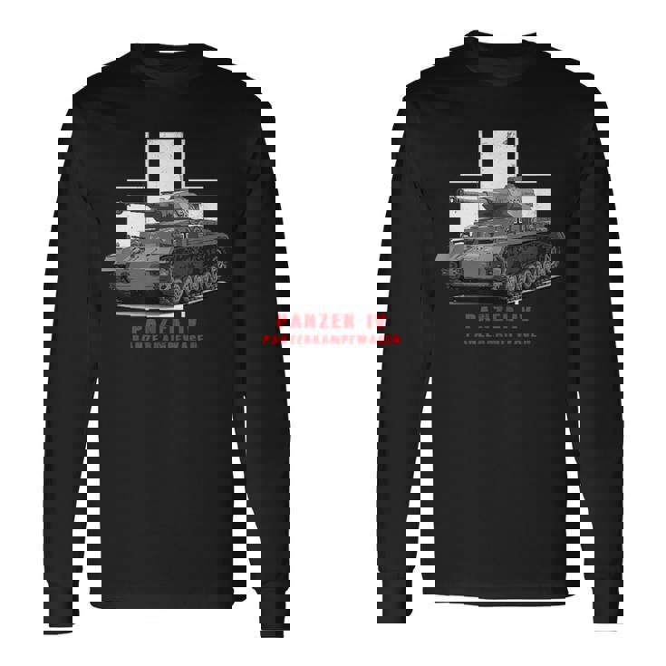 バトルタンクww2戦車iv号戦車 長袖Tシャツ