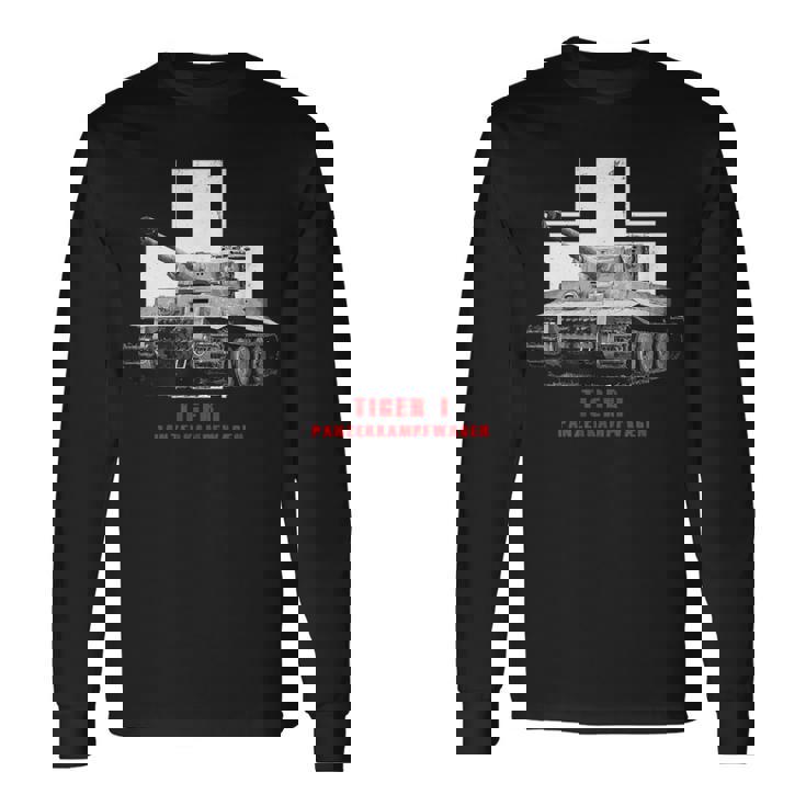 バトルタンクww2戦車タイガーi 長袖Tシャツ