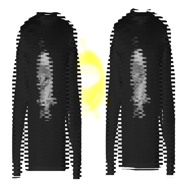 バナナキャット ファニーミーム 長袖Tシャツ