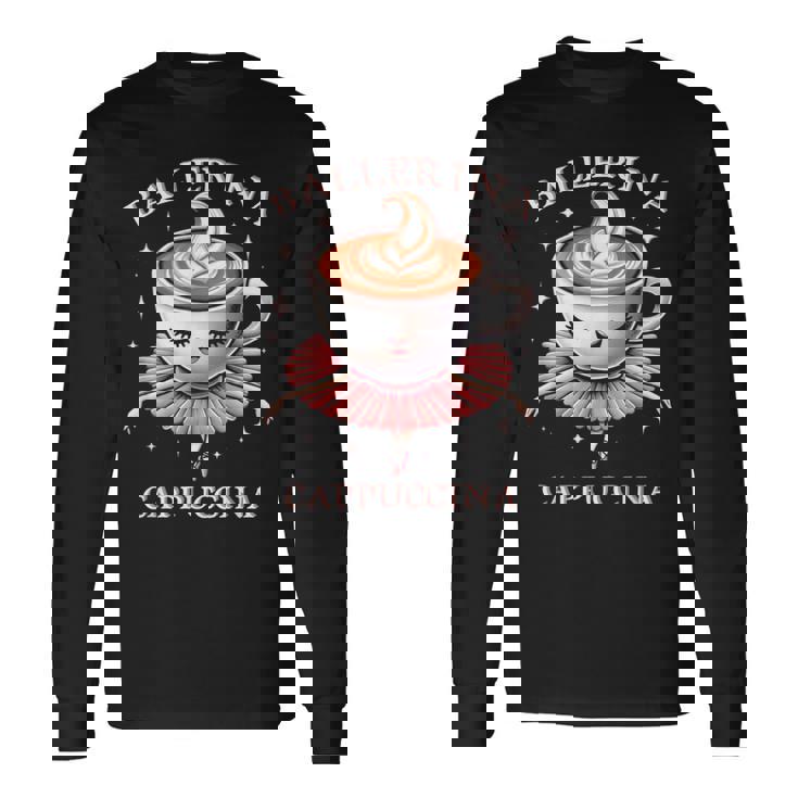 バレリーナ カプチーノ ミーム ブレイン イタリアン 長袖Tシャツ