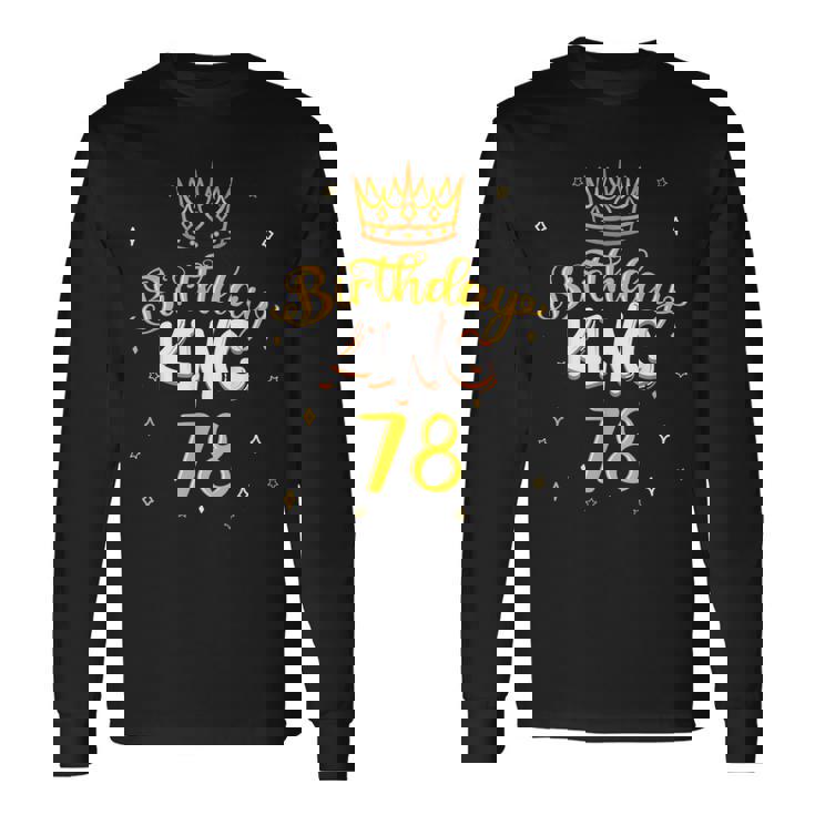 バースデーキング 78 ロイヤルテーマ 誕生日パーティー お祝い 78歳 長袖Tシャツ