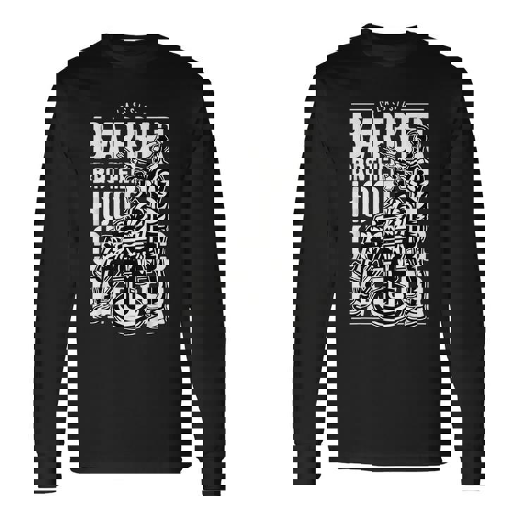 バーバーショップ メンズ バーバー ビアード 長袖Tシャツ