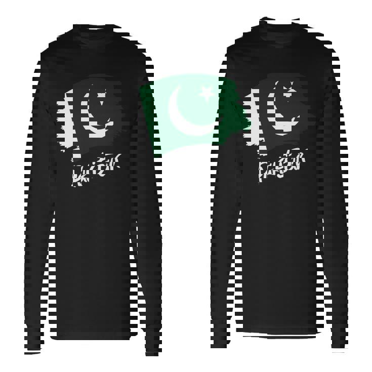 パキスタンの旗パキスタン 長袖tシャツ 長袖Tシャツ