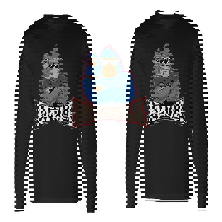 パパリラ 父娘ゴリラ 長袖tシャツ 長袖Tシャツ