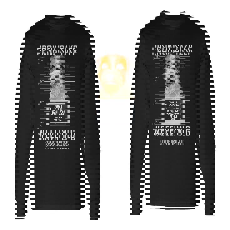 パーソナルストーカー犬ジャックラッセルテリア私はあなたに従います Jack Russell Terrier Dog 長袖tシャツ 長袖Tシャツ