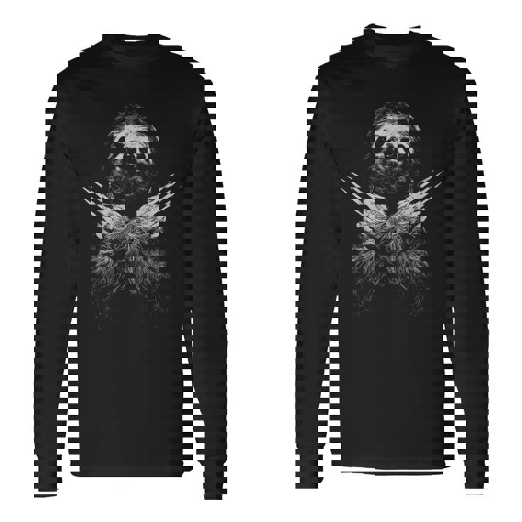 ヒップホップ Y2k Hip Hop ヴィンテージ ヒップスター レトロ エッジー ストリートウェア ナマケモノ 長袖Tシャツ