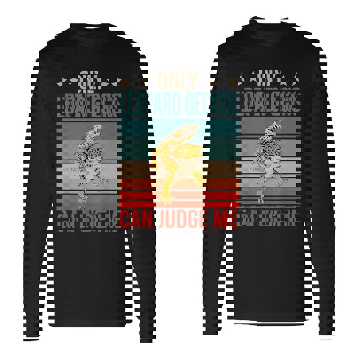 ヒョウモントカゲモドキは私を判断できる トカゲ 爬虫類 ヒョウモントカゲモドキ 長袖Tシャツ