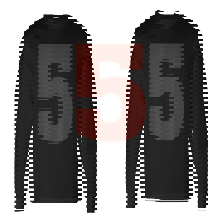 ビッグマルーン カラー ダークレッド ナンバー5 5 長袖Tシャツ