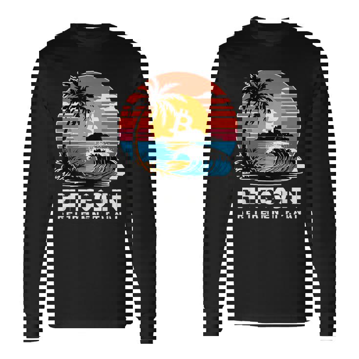 ビットコイン退職プラン Btc暗号取引 暗号通貨 長袖Tシャツ ギフトのアイデア