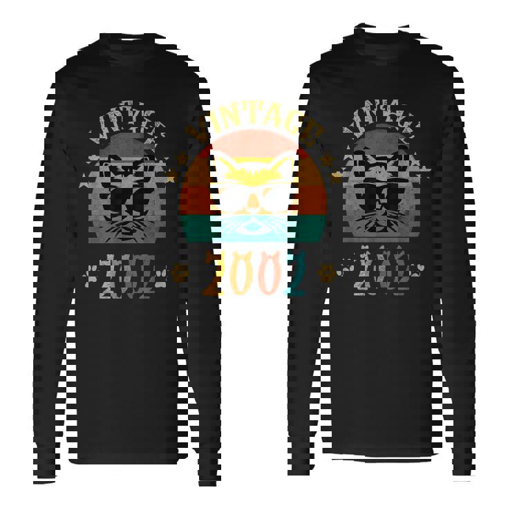 ビンテージファニーキャットシャツ 誕生日プレゼント 2002 メンズ レディース 23歳 長袖Tシャツ