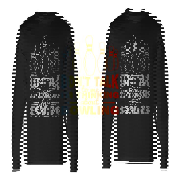 ビンテージボウリングジョークボウリングスポーツ 長袖Tシャツ