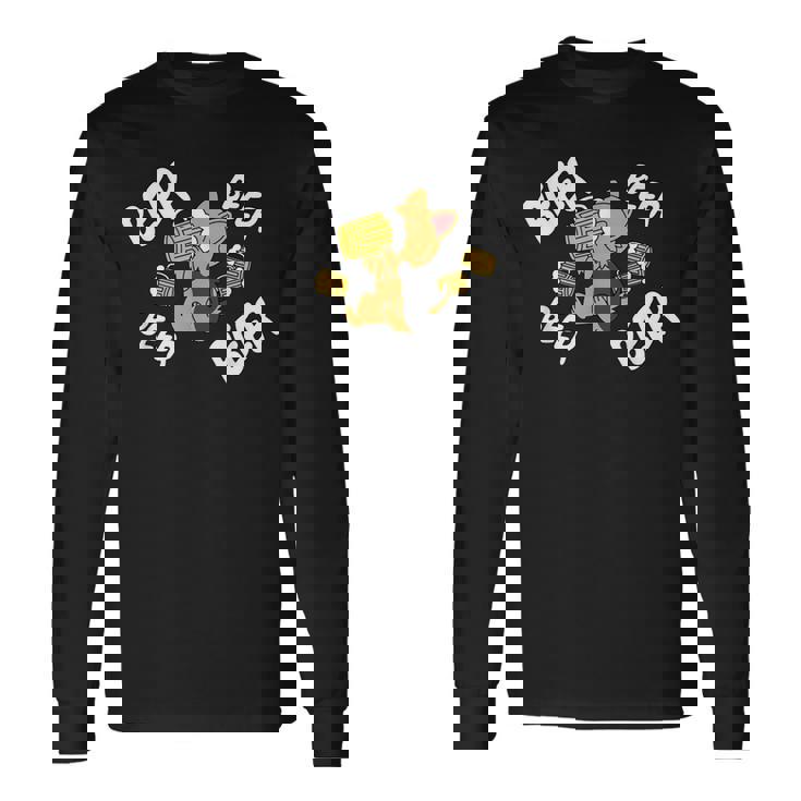 ビールヨークシャーテリア犬 長袖Tシャツ