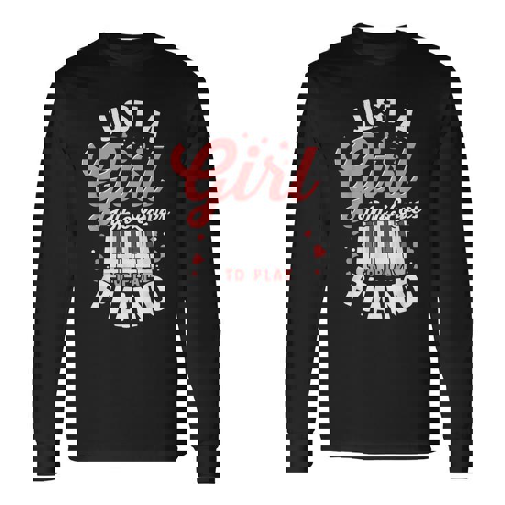 ピアノ ピアノ ジャズ キーボード 作曲家 ピアノプレーヤー 長袖Tシャツ