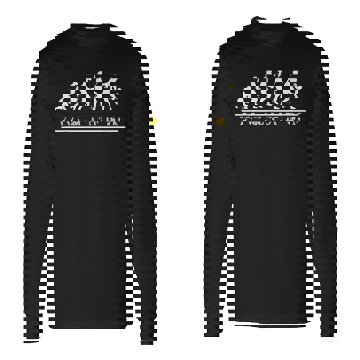 ピックルボール愛好家、面白い進化ピックルボール 長袖Tシャツ