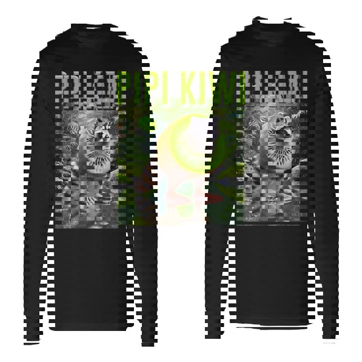 ピピ キウイ アライグマ Ai モンスター イタリアン ブレイン ロット ボーイ ミーム ジョーク 長袖Tシャツ
