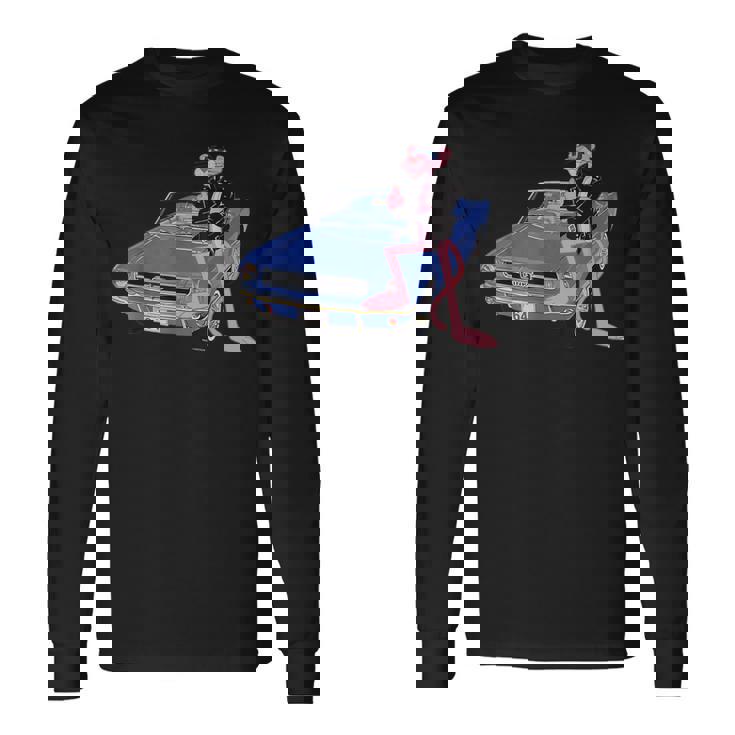 ピンクパンサー ヴィンテージ 1964 コンバーチブル 車 クール キャット 長袖Tシャツ
