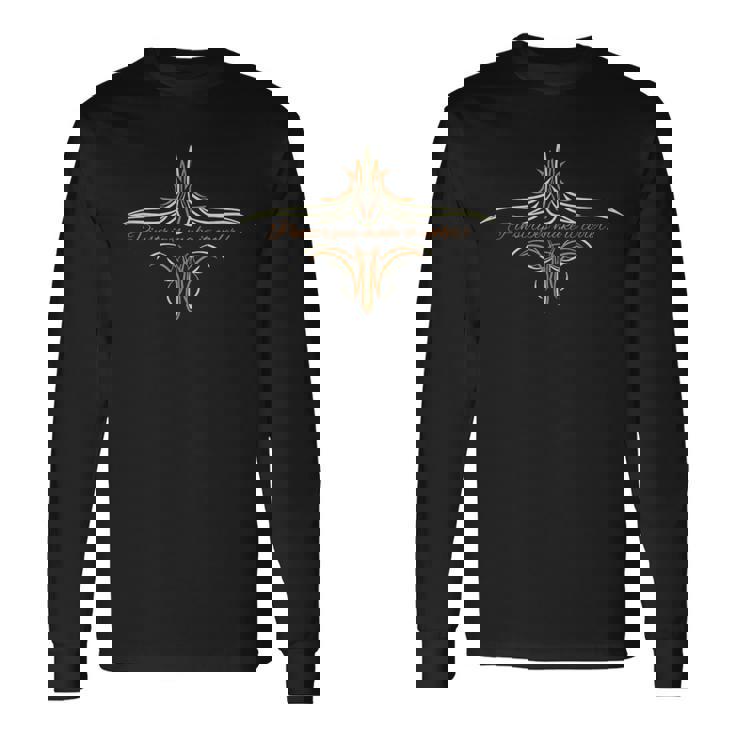 ピンストライプで涼しく。 長袖Tシャツ