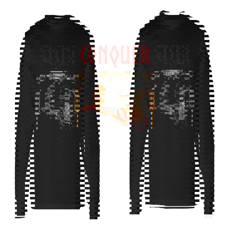 ファラオを克服 ラムセス2世 古代エジプトの王道 長袖tシャツ 長袖Tシャツ