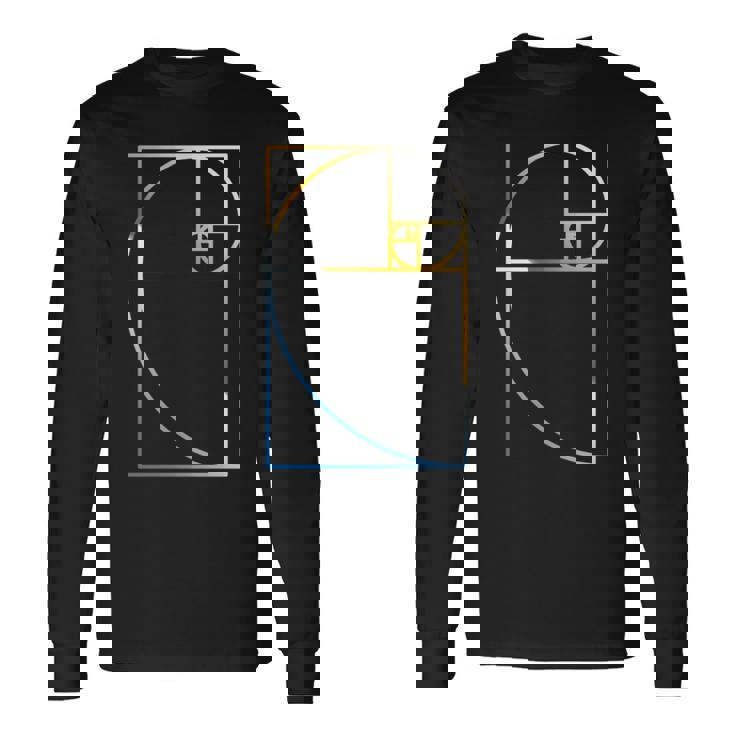フィボナッチ黄金比幾何学数学tシャツ 長袖tシャツ 長袖Tシャツ