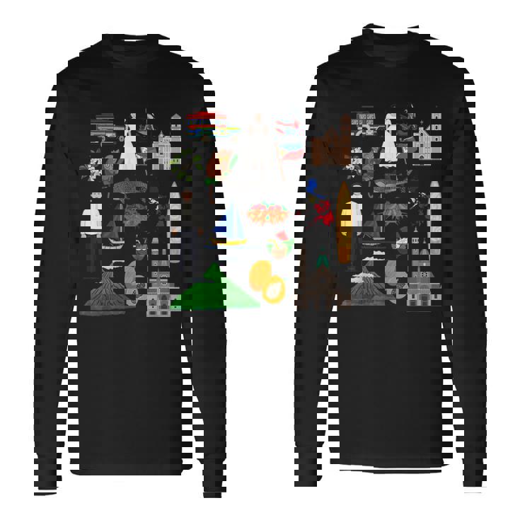 フィリピン フィリピンのアイコン お土産旅行 長袖Tシャツ