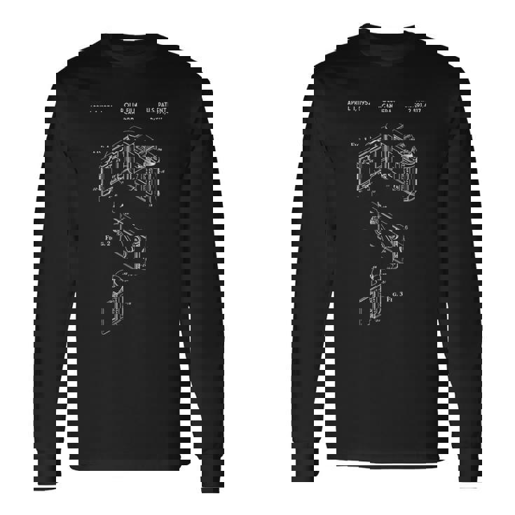 フィルムロール 面白いカメラマンカメラ 長袖Tシャツ