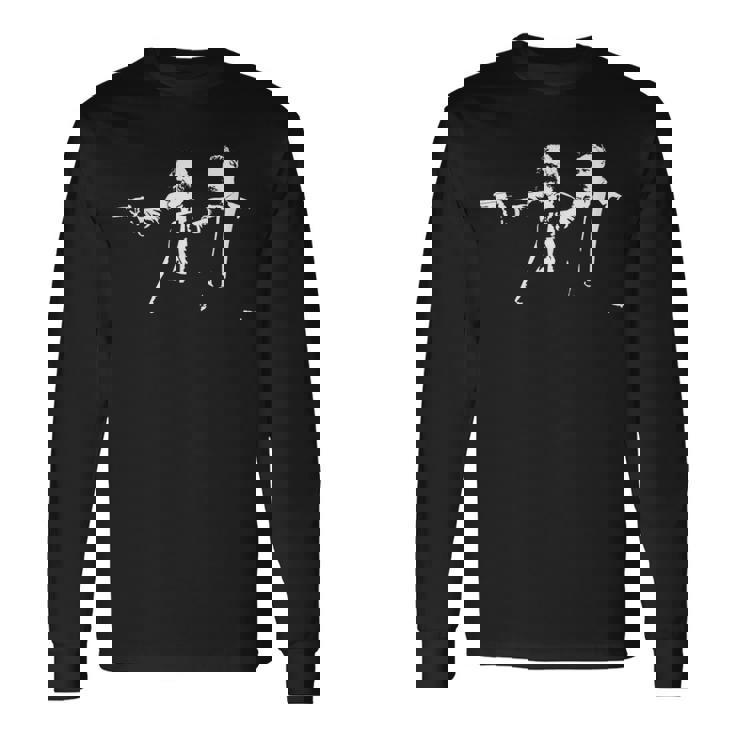 フィロソフィクション ニーチェ＆マルクス 哲学者映画パロディ 長袖Tシャツ