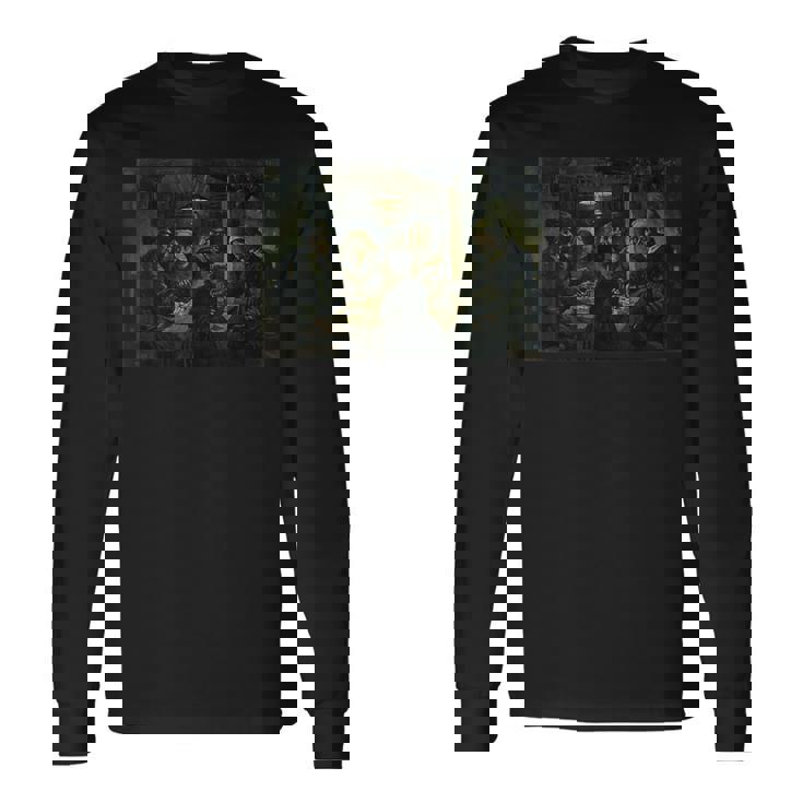 フィンセントファンゴッホのジャガイモを食べる人々 長袖Tシャツ