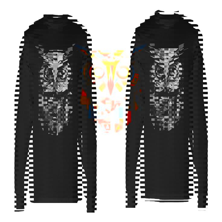 フクロウの恋人のアートワーク 長袖Tシャツ