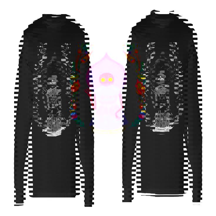 フラットウッドモンスター、レトロエイリアンブラクストン郡wv Cryptid 長袖Tシャツ