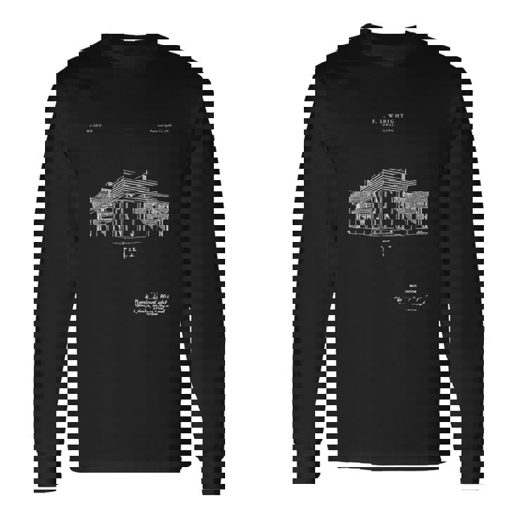 フランク・ロイド特許tシャツ ユニークなtシャツ 長袖Tシャツ