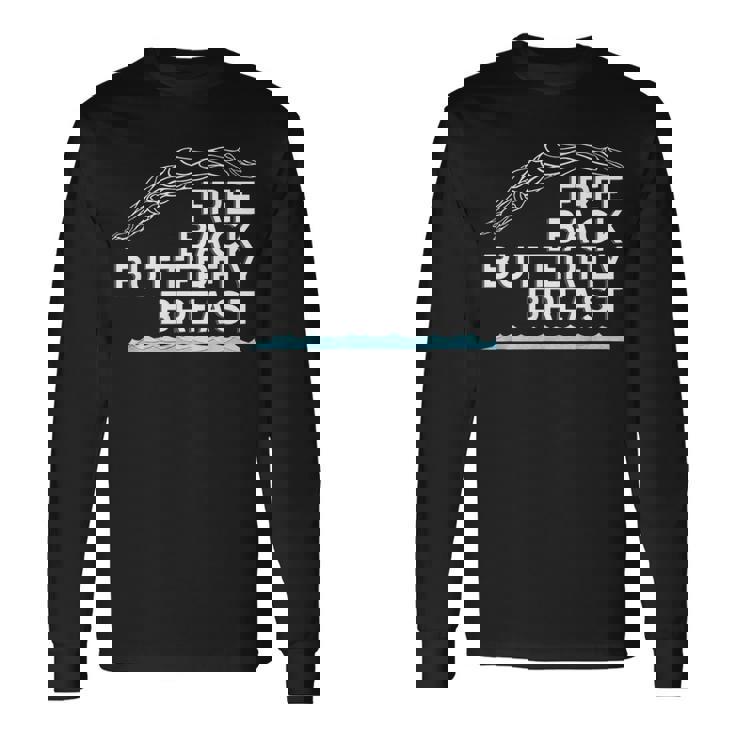 フリーバックバタフライブレストスイムストロークスイムチームライト 長袖Tシャツ