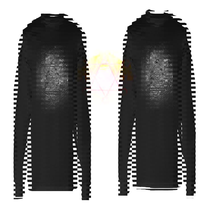 フリーメイソン ロッジ フリーメイソン マスターメイソン スクエア&コンパス エンブレム 長袖Tシャツ